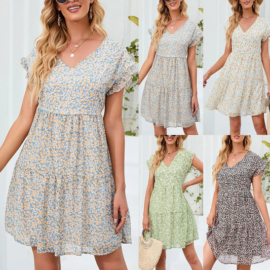 Boho Floral Mini Dress